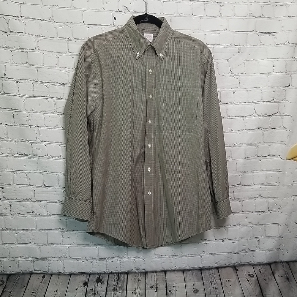 Brooks Brothers Mens Button Down Shirt 15 100% Cotton